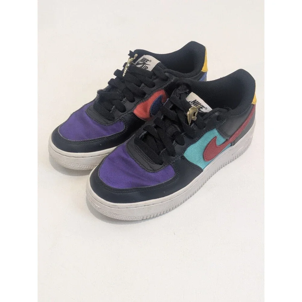 Nike Air Force 1 LV8 Multi-Color Black‎ GS Sneakers Youth 4.5Y